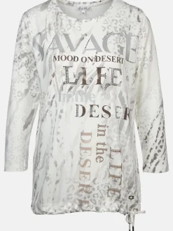 Damen Lisa Tossa Damen Printshirt mit Glitzersteinchen