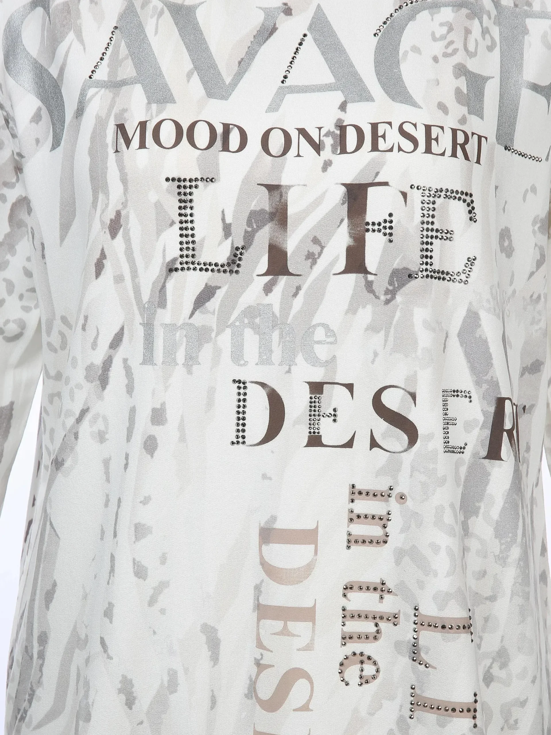 Damen Lisa Tossa Damen Printshirt mit Glitzersteinchen