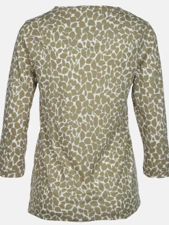 Damen Sure Damen Printshirt mit Serafino-Ausschnitt