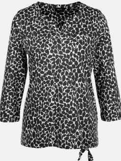 Damen Sure Damen Printshirt mit Serafino-Ausschnitt