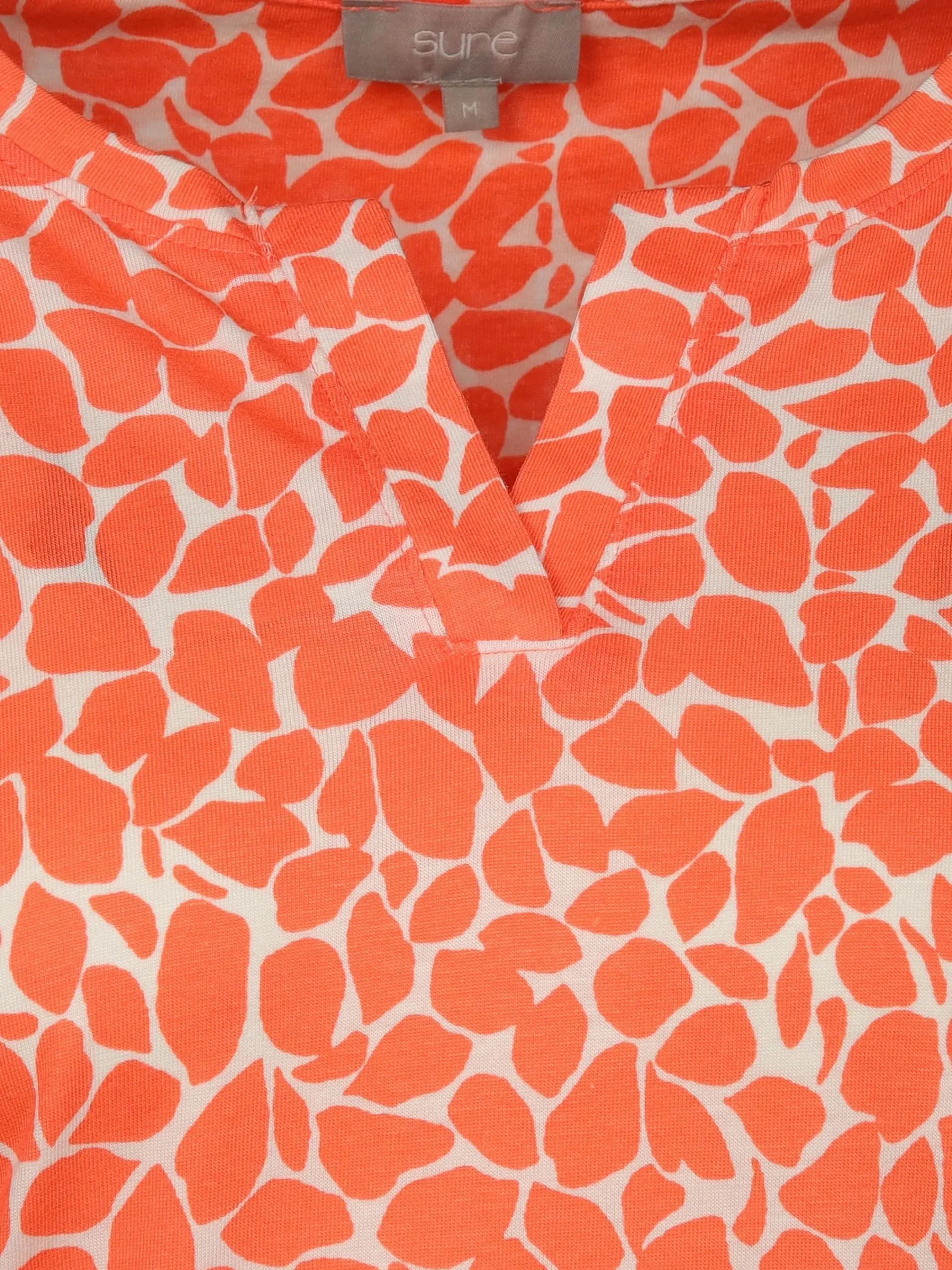 Damen Sure Damen Printshirt mit Serafino-Ausschnitt