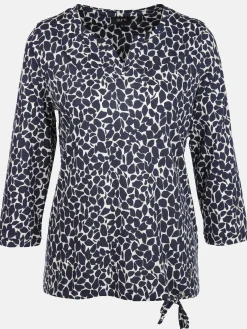 Damen Sure Damen Printshirt mit Serafino-Ausschnitt