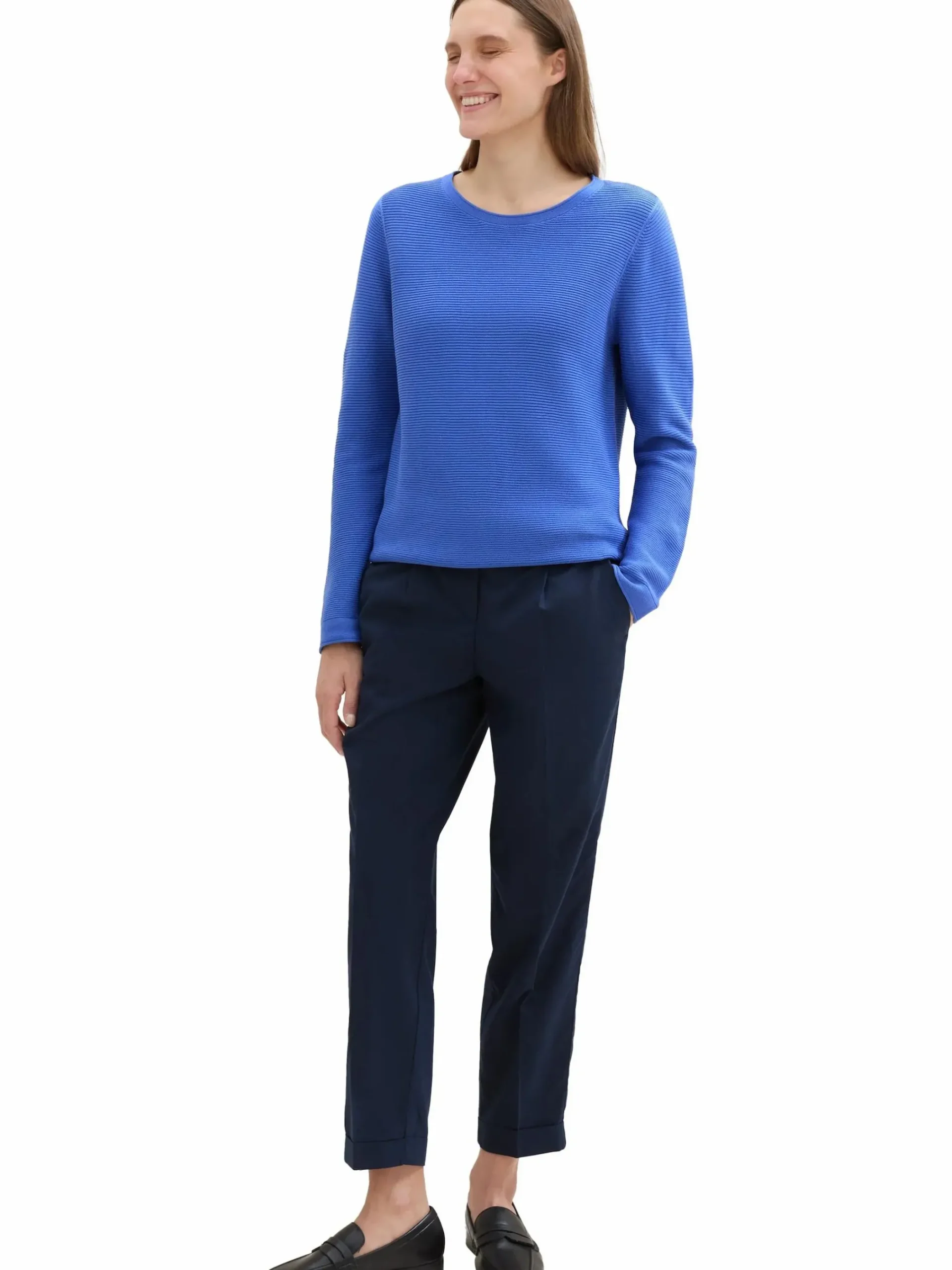 Damen Tom Tailor Damen Pullover in Ottoman Ripp