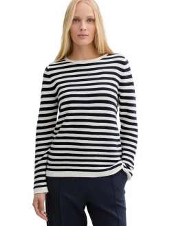 Damen Tom Tailor Damen Pullover in Ottoman Ripp