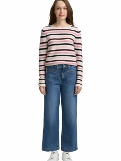 Damen Tom Tailor Damen Pullover in Ottoman Ripp