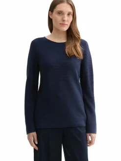 Damen Tom Tailor Damen Pullover in Ottoman Ripp