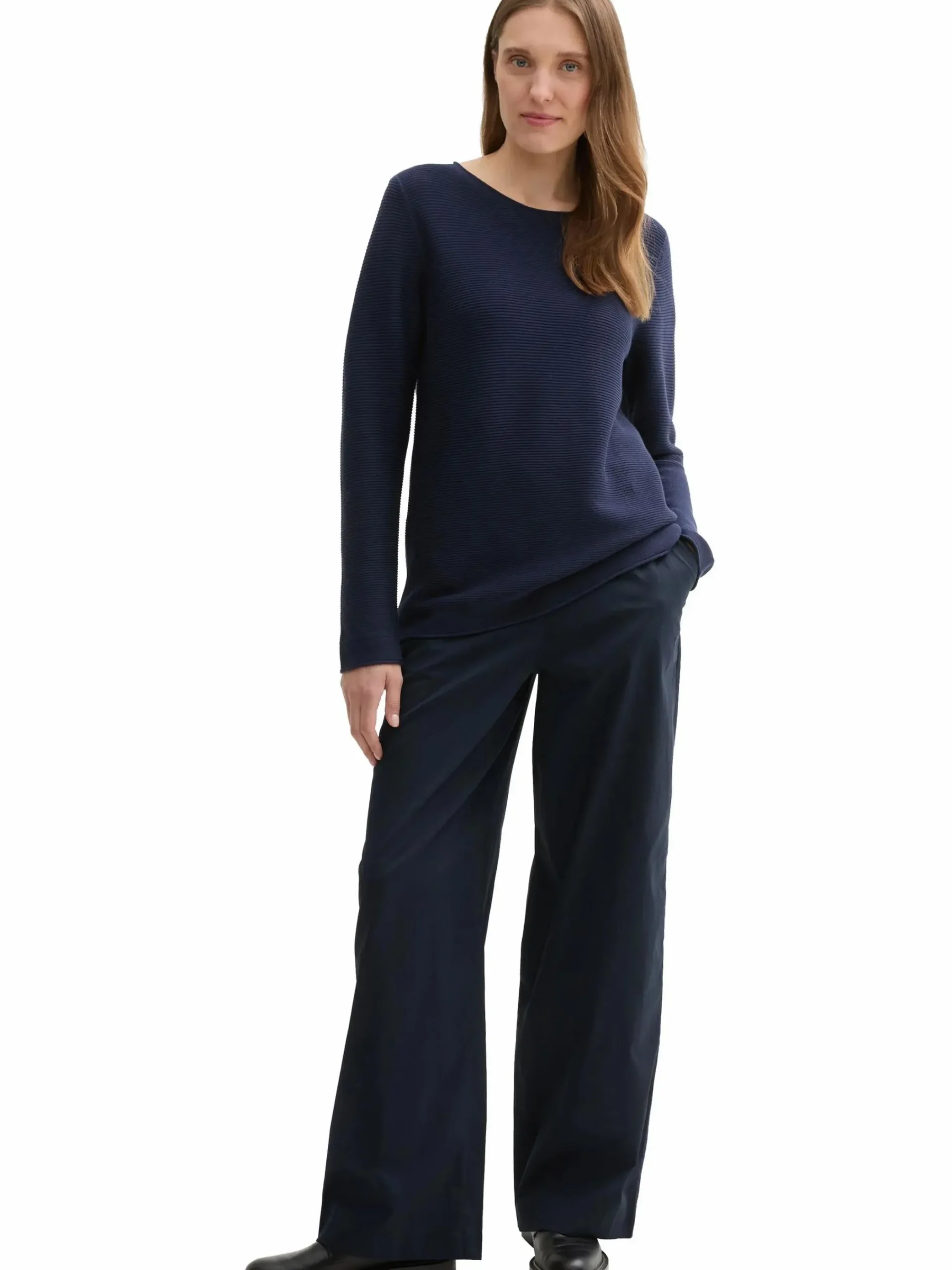 Damen Tom Tailor Damen Pullover in Ottoman Ripp