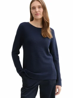 Damen Tom Tailor Damen Pullover in Ottoman Ripp