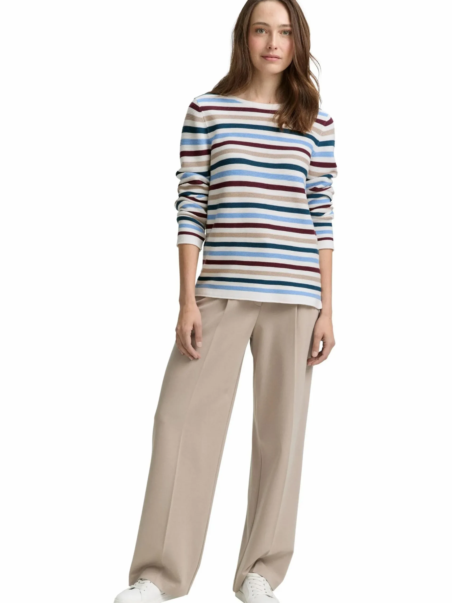 Damen Tom Tailor Damen Pullover in Ottoman Ripp