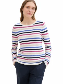 Damen Tom Tailor Damen Pullover in Ottoman Ripp