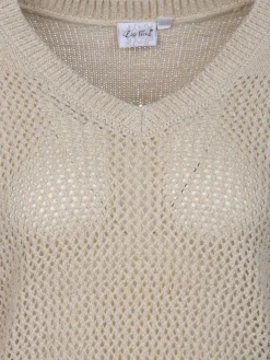 Damen Lisa Tossa Damen Pullover mit Lochmuster