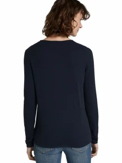Damen Tom Tailor Damen Pullover mit V-Ausschnitt