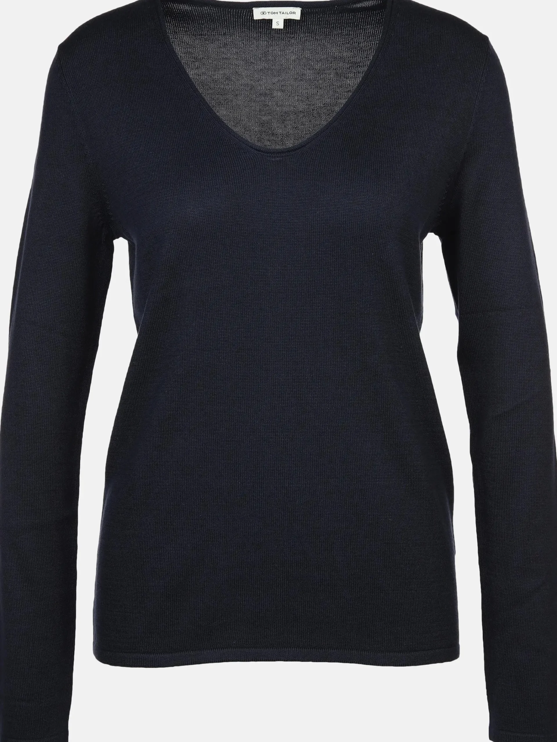 Damen Tom Tailor Damen Pullover mit V-Ausschnitt