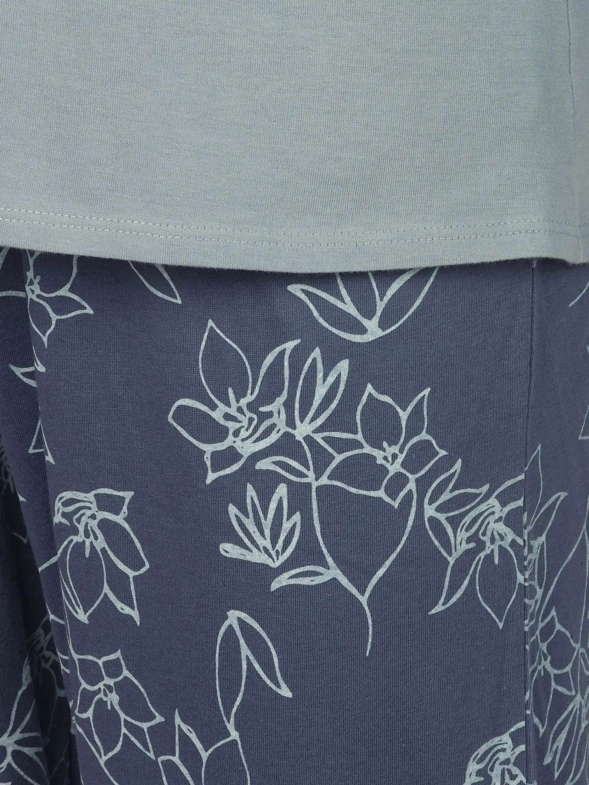 Damen UNCOVER by Schiesser Damen Pyjama mit gemusterter Hose