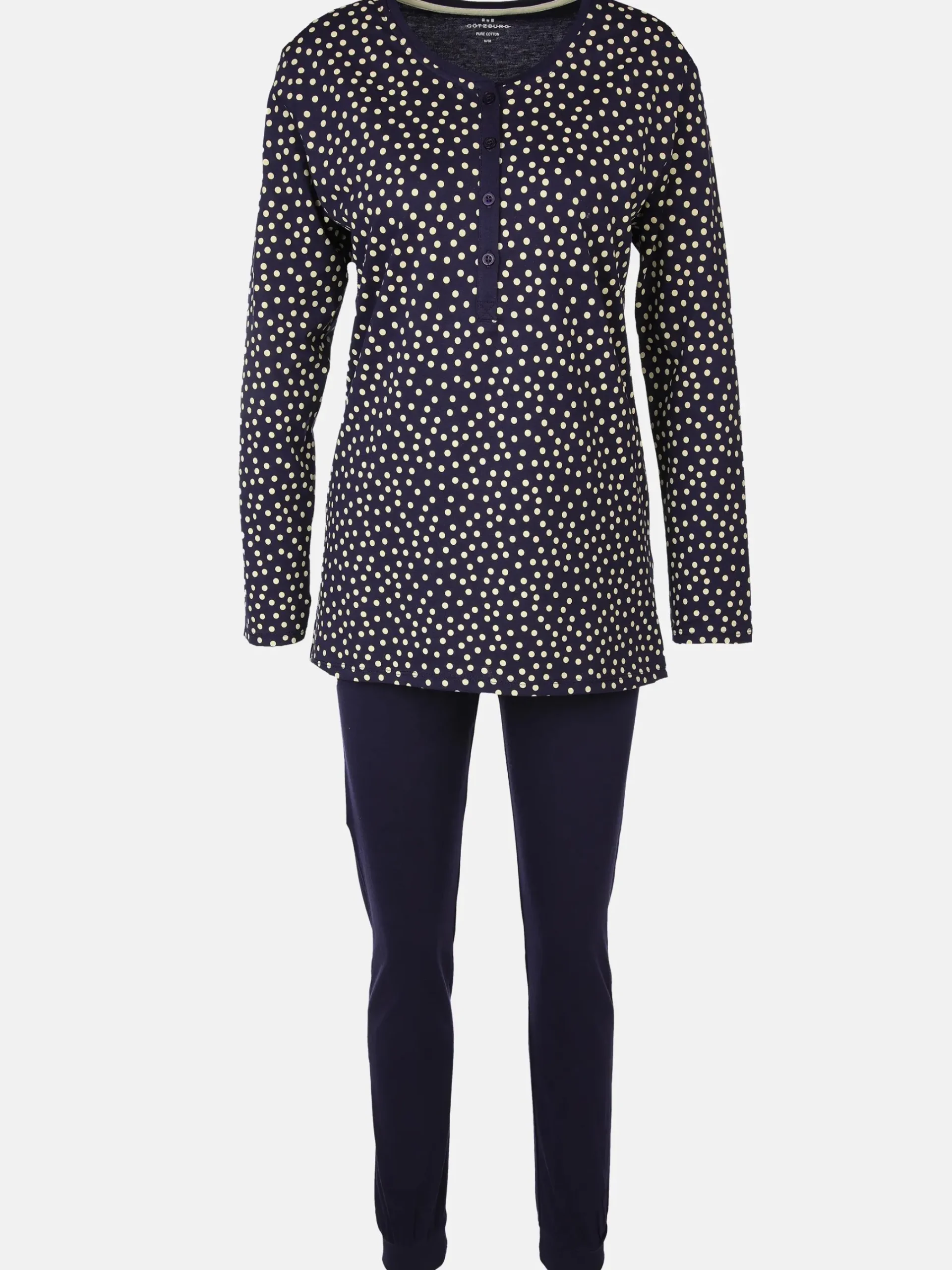 Damen Götzburg Damen Pyjama mit Knopfleiste