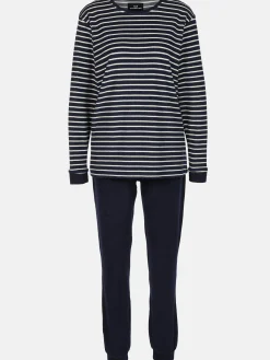 Damen Götzburg Damen Pyjama mit Streifen