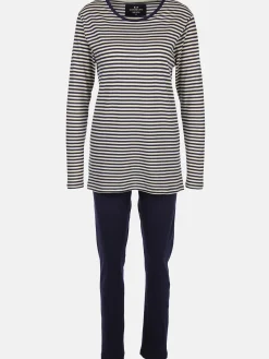 Damen Götzburg Damen Pyjama mit Streifen