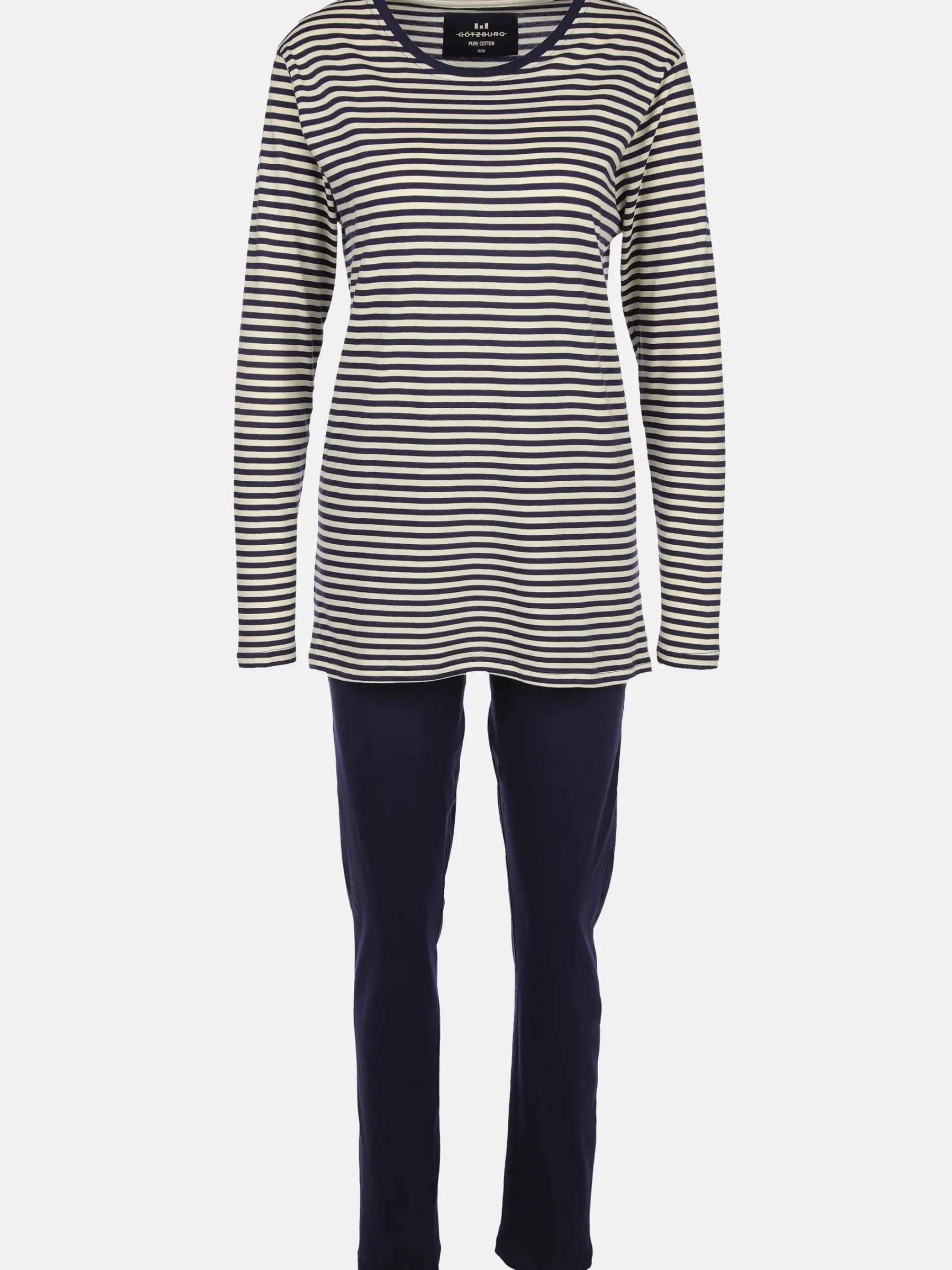 Damen Götzburg Damen Pyjama mit Streifen