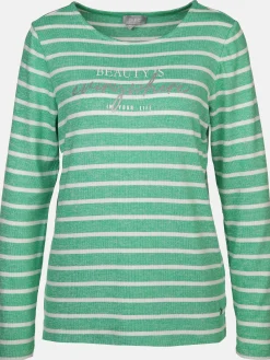 Damen Sure Damen Ringelshirt in Strickoptik