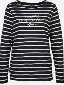 Damen Sure Damen Ringelshirt in Strickoptik