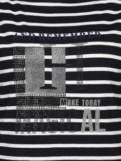 Damen Lisa Tossa Damen Ringelshirt mit Glitzerprint