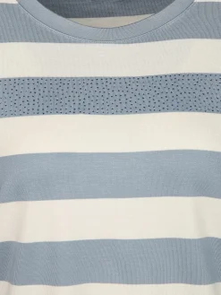 Damen Lisa Tossa Damen Ringelshirt mit Strasssteinchen