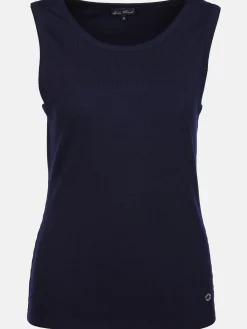 Damen Lisa Tossa Damen Ripp Top unifarben