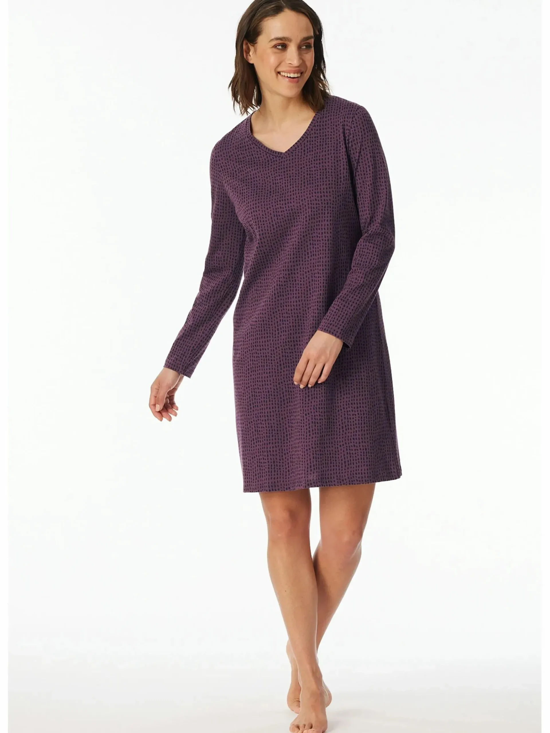 Damen UNCOVER by Schiesser Damen Schlafshirt in langer Ausführung