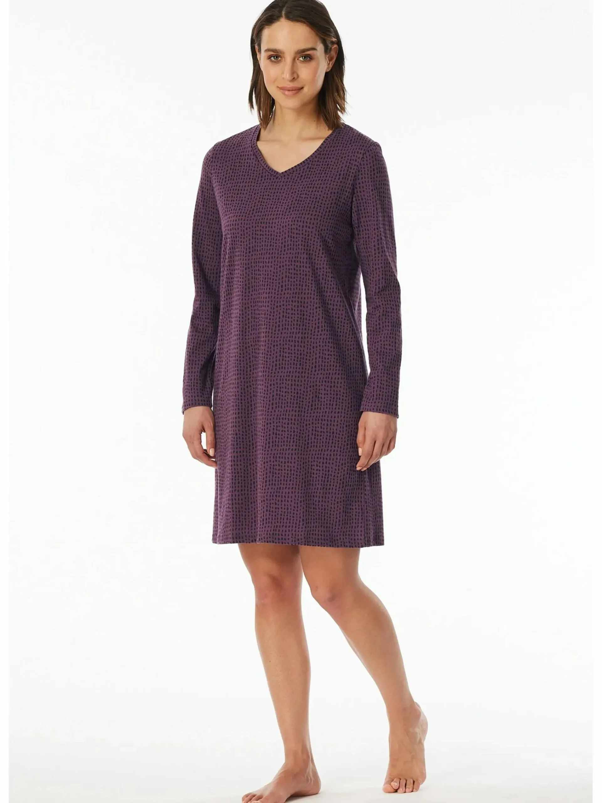 Damen UNCOVER by Schiesser Damen Schlafshirt in langer Ausführung