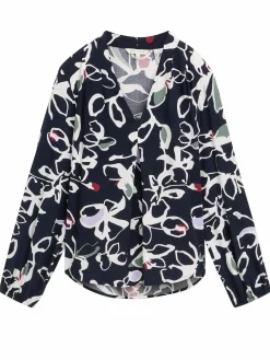 Damen Tom Tailor Damen Schlupfbluse mit Alloverprint