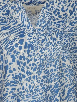 Damen Apricot Damen Schlupfbluse mit Alloverprint