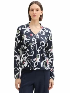 Damen Tom Tailor Damen Schlupfshirt mit Alloverprint