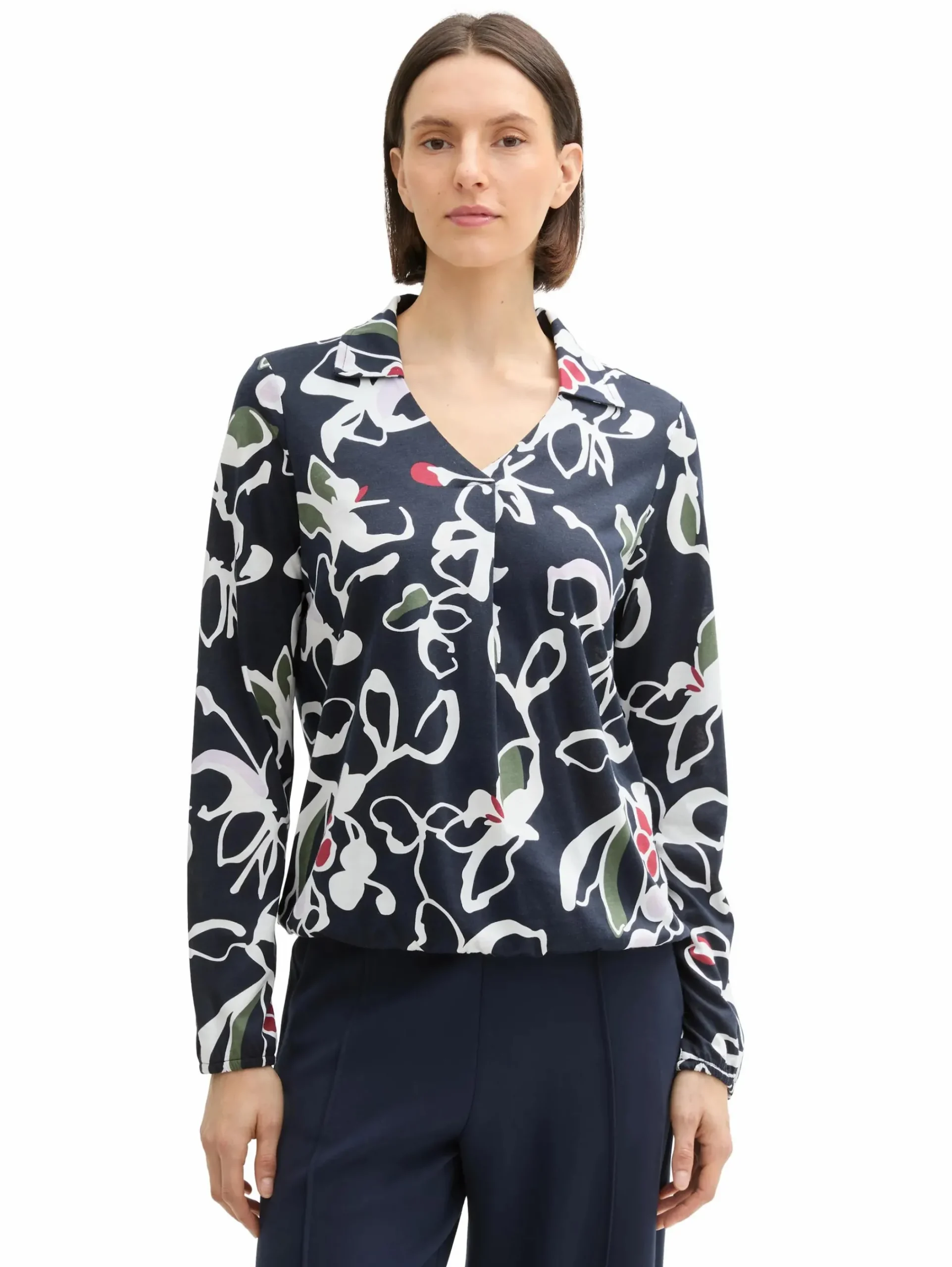 Damen Tom Tailor Damen Schlupfshirt mit Alloverprint