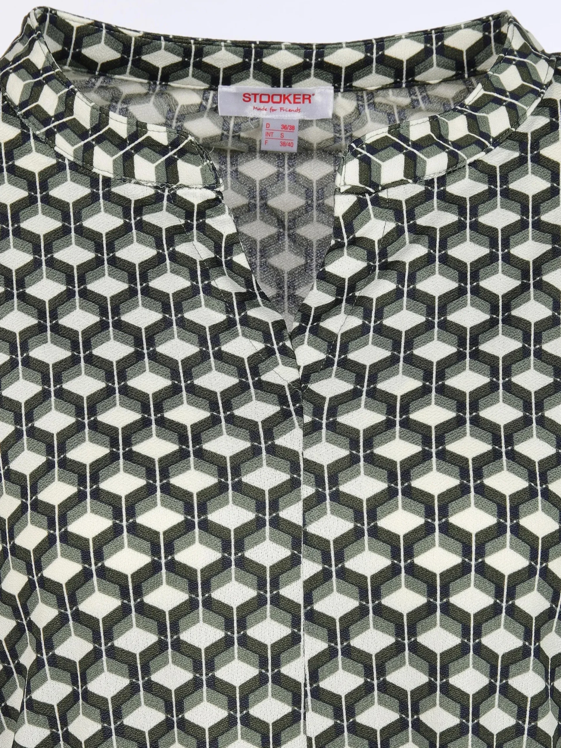 Damen Stooker DOB Damen Shirt im abstrakten Dessin