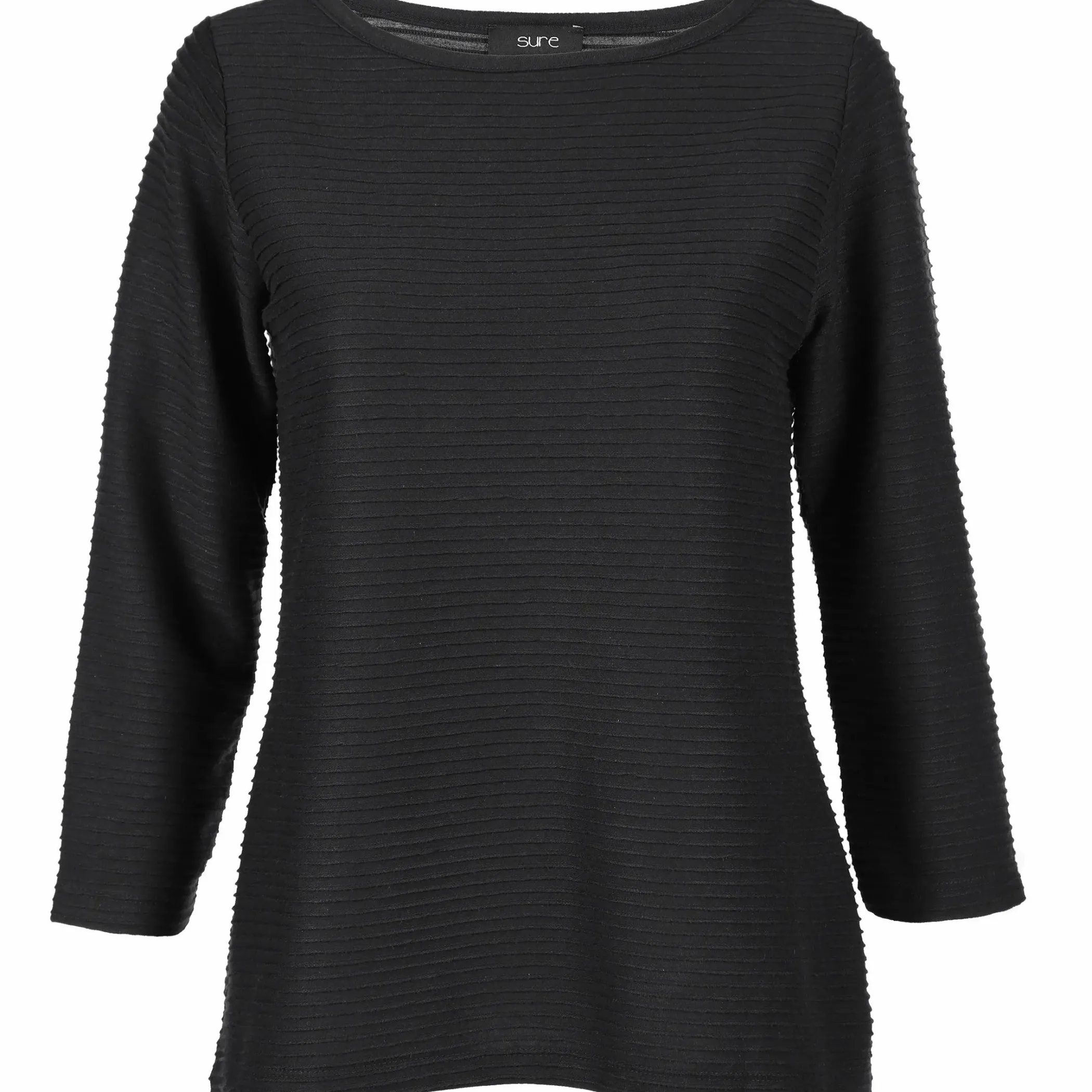 Damen Sure Damen Shirt in Ottoman Rib mit 3/4 Arm