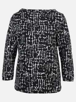 Damen Street One Damen Shirt mit 7/8 Arm im abstrakten Dessin