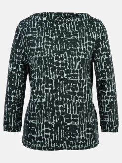 Damen Street One Damen Shirt mit 7/8 Arm im abstrakten Dessin