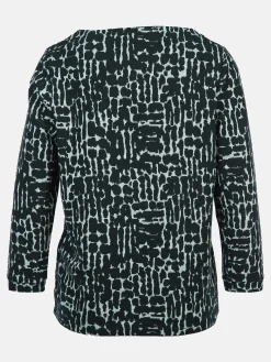 Damen Street One Damen Shirt mit 7/8 Arm im abstrakten Dessin