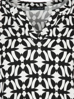 Damen Lisa Tossa Damen Shirt mit 3/4 Arm und Minimalprint