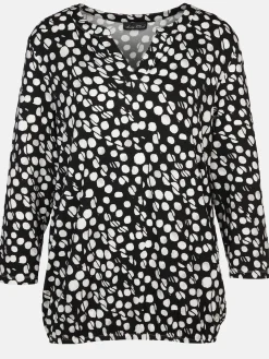 Damen Lisa Tossa Damen Shirt mit 3/4 Arm und Minimalprint