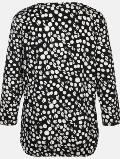 Damen Lisa Tossa Damen Shirt mit 3/4 Arm und Minimalprint