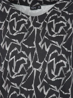 Damen Sure Damen Shirt mit Alloverprint und Gummibund