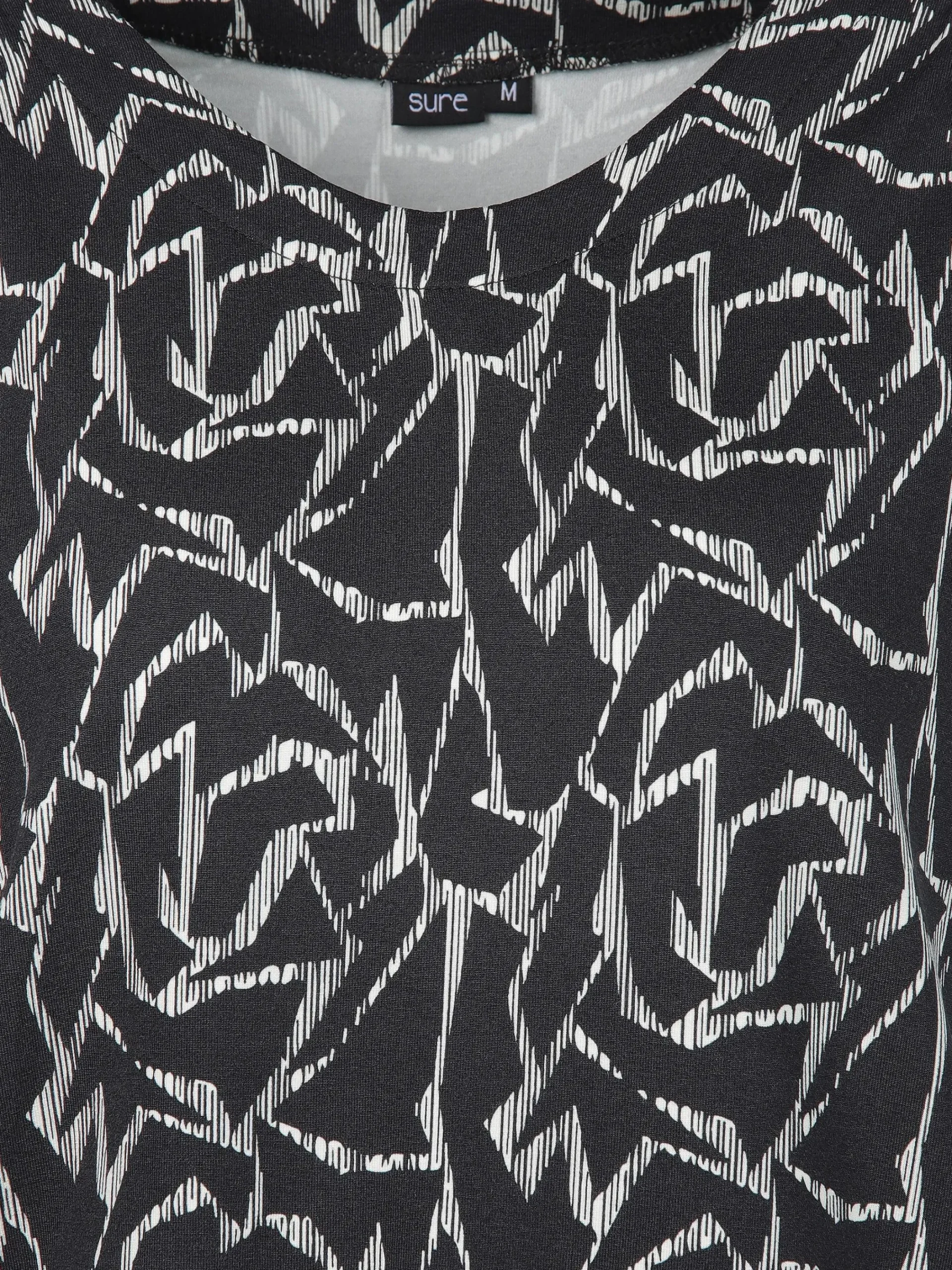 Damen Sure Damen Shirt mit Alloverprint und Gummibund