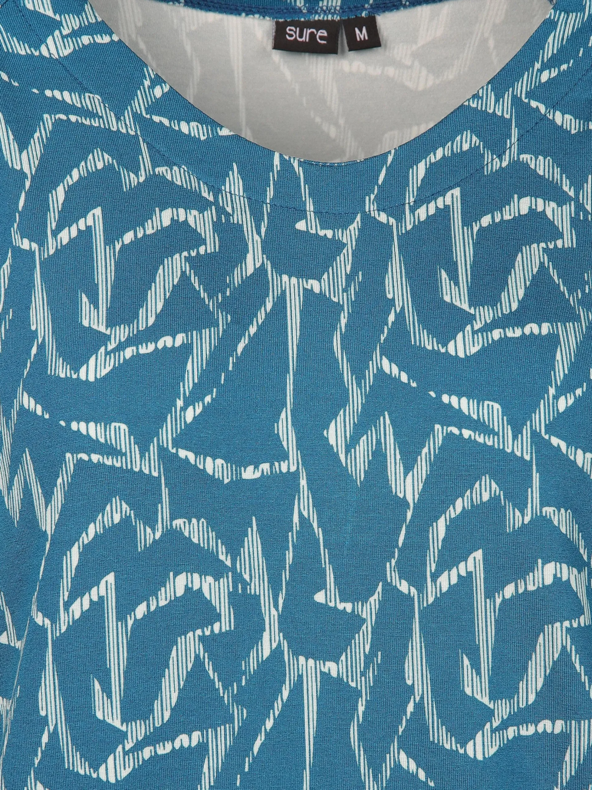 Damen Sure Damen Shirt mit Alloverprint und Gummibund