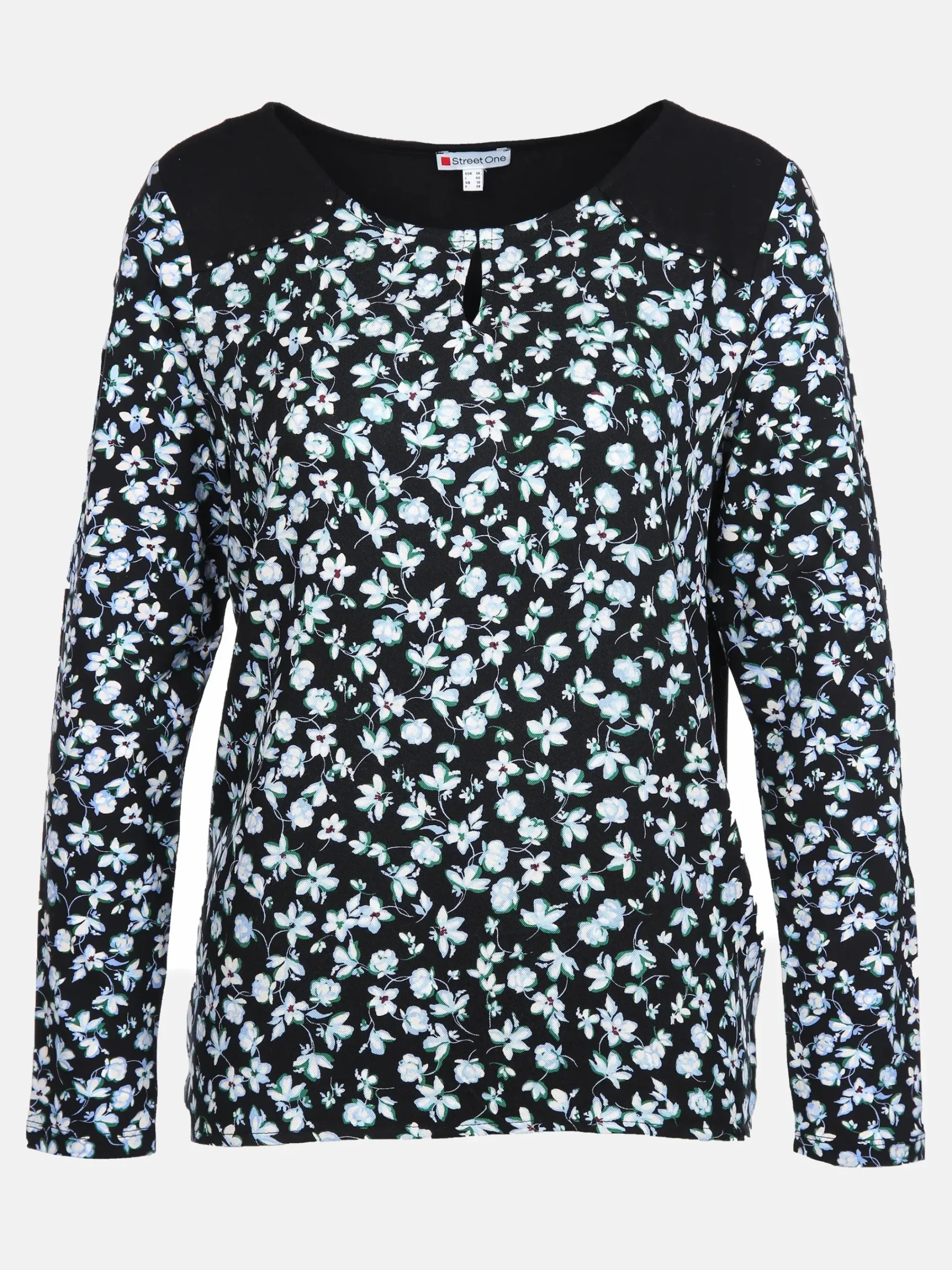 Damen Street One Damen Shirt mit Blumenprint und Nieten
