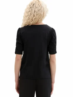 Damen Tom Tailor Damen Shirt mit edler Raffung