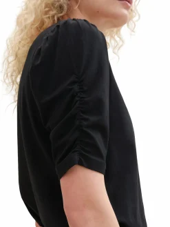 Damen Tom Tailor Damen Shirt mit edler Raffung