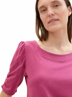 Damen Tom Tailor Damen Shirt mit edler Raffung