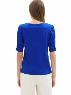 Damen Tom Tailor Damen Shirt mit edler Raffung