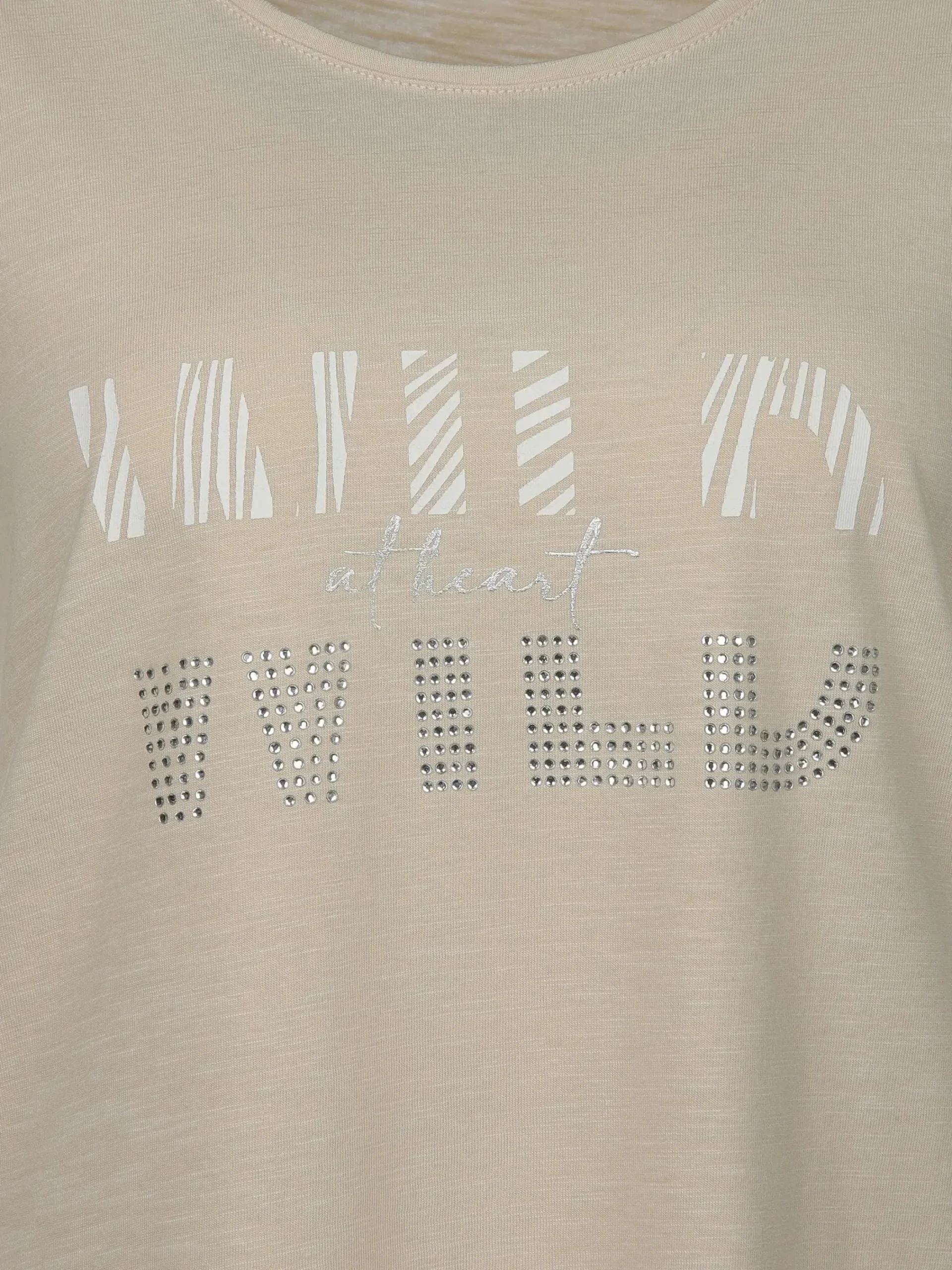 Damen Sure Damen Shirt mit Glitzerprint und Strasssteinchen